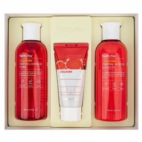 FarmStay        Collagen essential moisture skin care 3 set