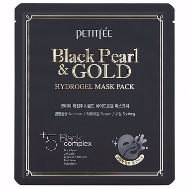 Petitfee       Black pearl & gold hydrogel mask pack