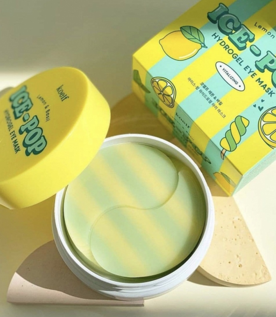 Koelf ������������ ����� � ������� � ��������� Ice-pop hydrogel eye mask lemon&basil
