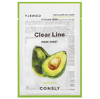 Consly     , Clear Line Nature Gift Avocado Mask Sheet