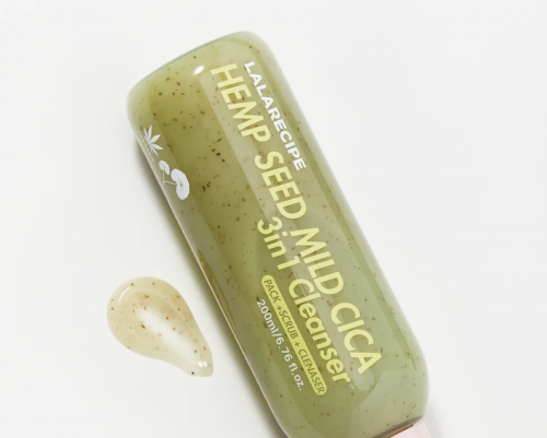LALARECIPE ����������� �����-����� ��� �������� ���� � ��������� � �������� �������, Hemp Seed Mild Cica 3in1 Cleanser ���� 10
