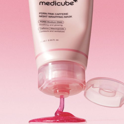 Medicube ������ �����-����� � ����, ��������� � ��������, PDRN Pink Caffeine Night Wrapping Mask ���� 3
