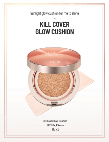 Clio       ,  2-BP Lingerie, Kill Cover Glow Cushion SPF50+ PA++++  2