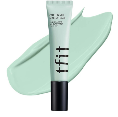 TFIT ���������� ����-������� ��� ������ ��� ������������� �����������, Cotton Veil Makeup Base 01 Pure Green
