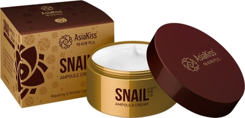 Asiakiss Ампульный крем для лица с муцином улитки и оливой, Snail Ampoule Cream фото 2 Asiakiss Ампульный крем для лица с муцином улитки и оливой, Snail Ampoule Cream фото 2