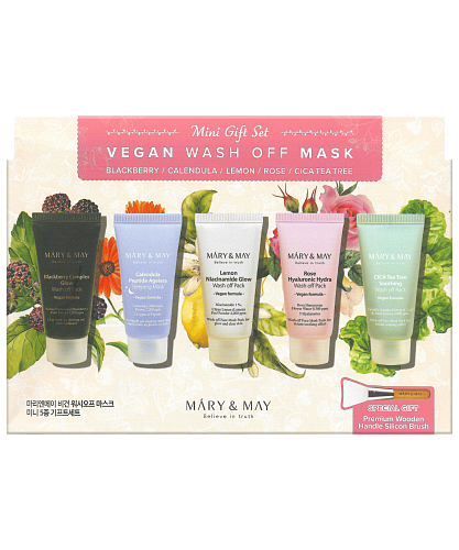 Mary&May   5    +  , Mini Gift Set Vegan Wash Off Mask