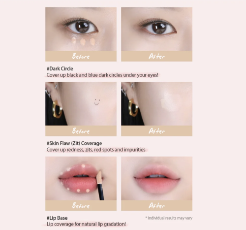 Peripera �������� ���������, ��� 01 Pure Ivory, Double Longwear Cover Concealer ���� 5