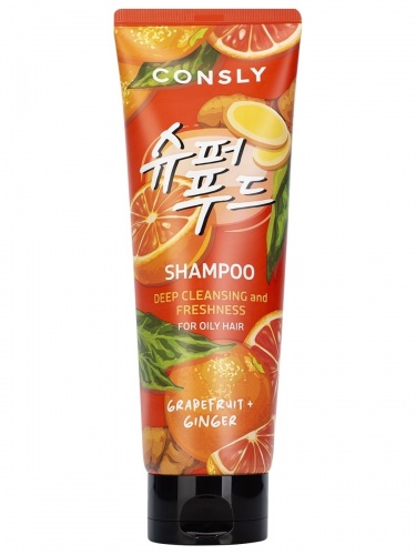 Consly         Grapefruit + ginger shampoo deep cleansing and freshness