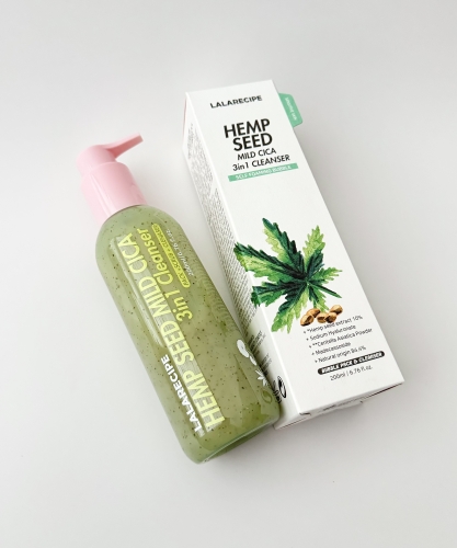LALARECIPE ����������� �����-����� ��� �������� ���� � ��������� � �������� �������, Hemp Seed Mild Cica 3in1 Cleanser ���� 7