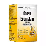 [������] Orzax ������� ��������� 500 �� (�����������, ���������, ����), Ocean Bromelain 30 capsules