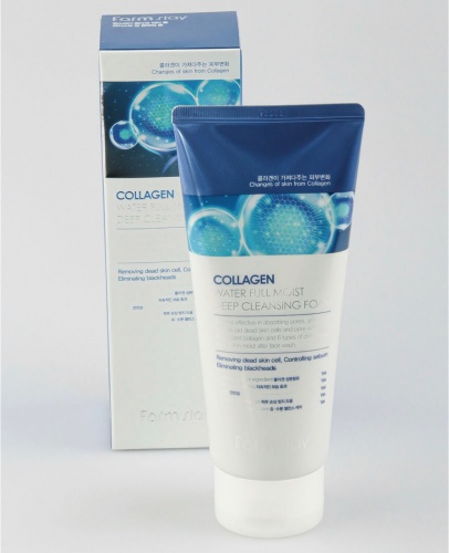 FarmStay       Collagen water full moist deep cleansing foam  2