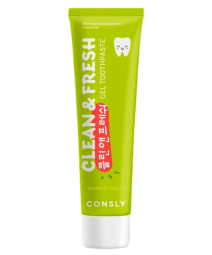 Consly     +    Clean&fresh gel toothpaste bamboo & green tea
