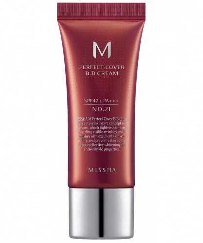 Missha BB- , 21  (), M Perfect Cover B.B Cream mini
