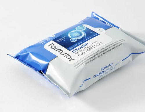 FarmStay ������� �������� ��� ������ ������� � ����������, 30 ��, Collagen Water Full Moist Cleansing Tissue ���� 3