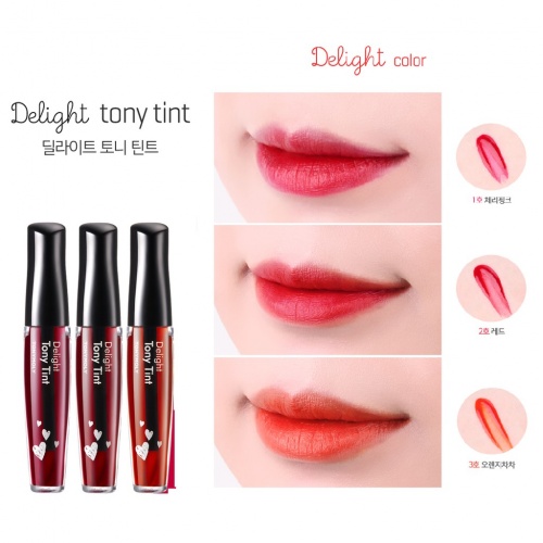 Tony Moly   , :   Delight Tony tint 02 Red  3