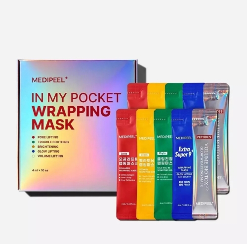 MEDIPEEL ������ �����-����� � �������-��������� � ���������� ������ (����-����), Extra Super 9 Plus Water Glow Lifting Wrapping Mask Mini ���� 6