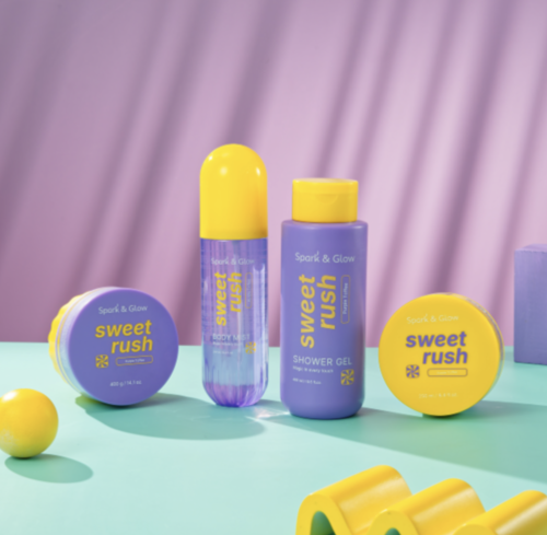 Spark&Glow �����-���� ��� ���� � ����� � �������� ������� ��������, Sweet Rush Purple Toffee Body Mist ���� 4