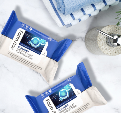 FarmStay ������� �������� ��� ������ ������� � ����������, 30 ��, Collagen Water Full Moist Cleansing Tissue ���� 2
