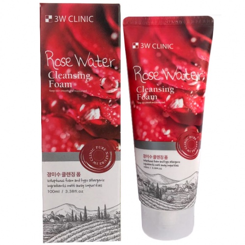 3W clinic        Rose water cleansing foam