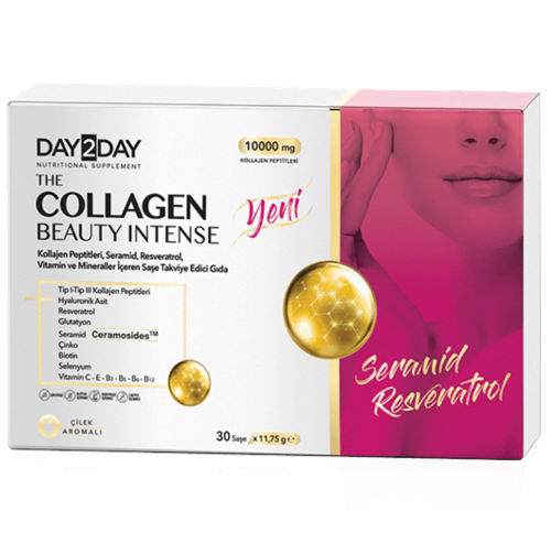 [] Day2Day  , 30  ( ),  The Collagen Beauty Intense New Yeni (Seramid & Resveratrol) 30 sashe