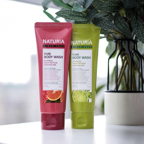 Naturia        100  Pure body wash wild mint & lime mini  3