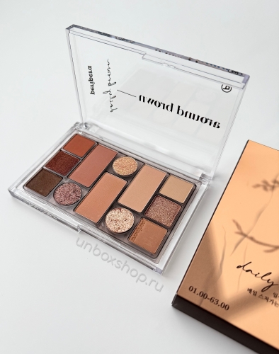 Peripera ������� ����� 12 ������, ������� 01 Around Brown (�������), All Take Mood Technique Palette ���� 4