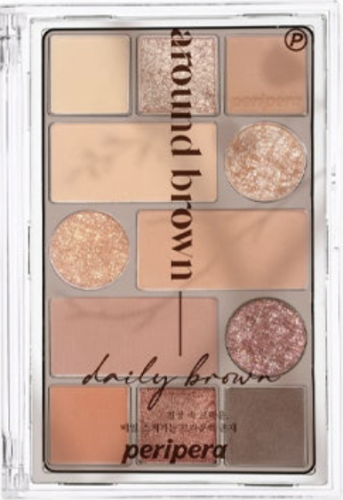Peripera ������� ����� 12 ������, ������� 01 Around Brown (�������), All Take Mood Technique Palette