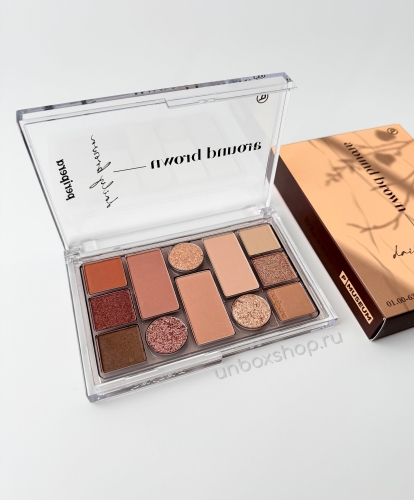 Peripera ������� ����� 12 ������, ������� 01 Around Brown (�������), All Take Mood Technique Palette ���� 5