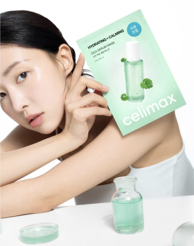 Celimax �������� ��������� ����� � ��������� ��������� � ����������, The Real Cica Calming Serum Mask ���� 6