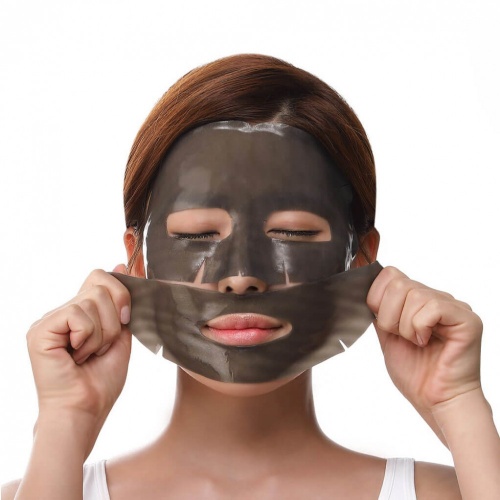 Petitfee       Black pearl & gold hydrogel mask pack  4