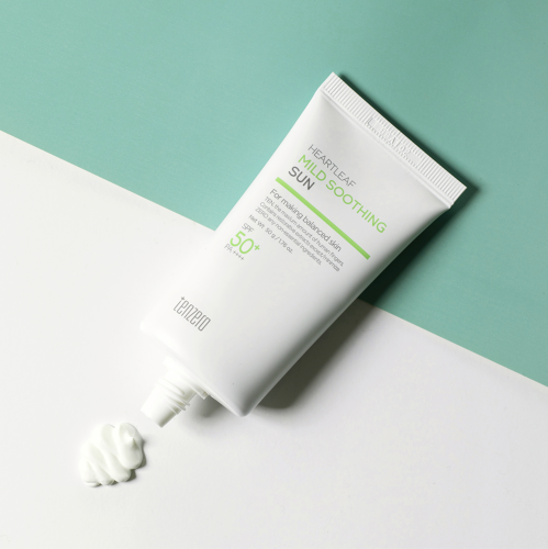 Tenzero ������ �������������� ���� � ������� � ��������������, Heartleaf Soothing Mild Sun Cream SPF50+ PA++++ ���� 5