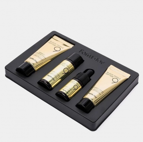FarmStay ����� �������� 9 ��������  Black Snail & Peptide9 perfect 4 step mini kit edition ���� 2