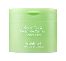 By Wishtrend ������������� ���� � ���������� � ������ ���� (70 ��), Green Tea & Ceramide Calming Toner Pad