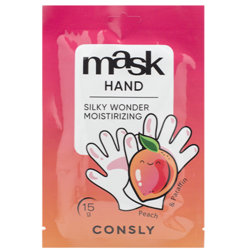 Consly ����������� �����-�������� � �������� � ���������, Silky Wonder Peach and Paraffin Moisturizing Hand Mask