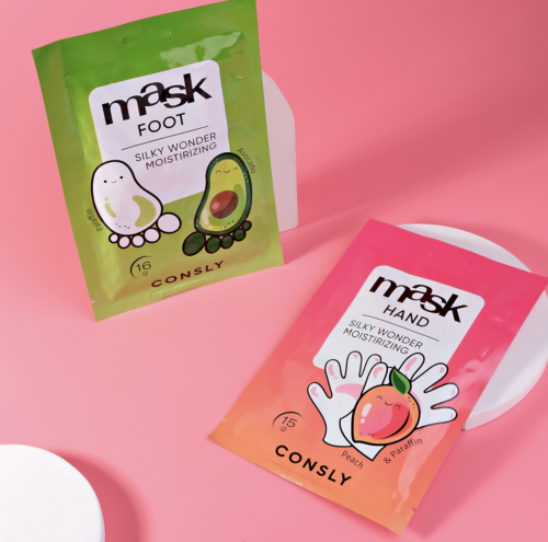 Consly ����������� �����-�������� � �������� � ���������, Silky Wonder Peach and Paraffin Moisturizing Hand Mask ���� 6