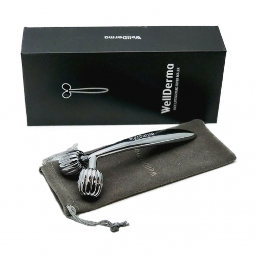 Wellderma ������������ ������� ��� ���������� ����� ����  Face lifting dark silver roller ���� 5