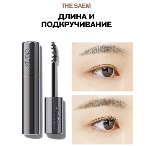 The Saem ����������� ���� ��� ������ (����� � �������������), Studio Double Fit Mascara 01 LongLash Curling ���� 3